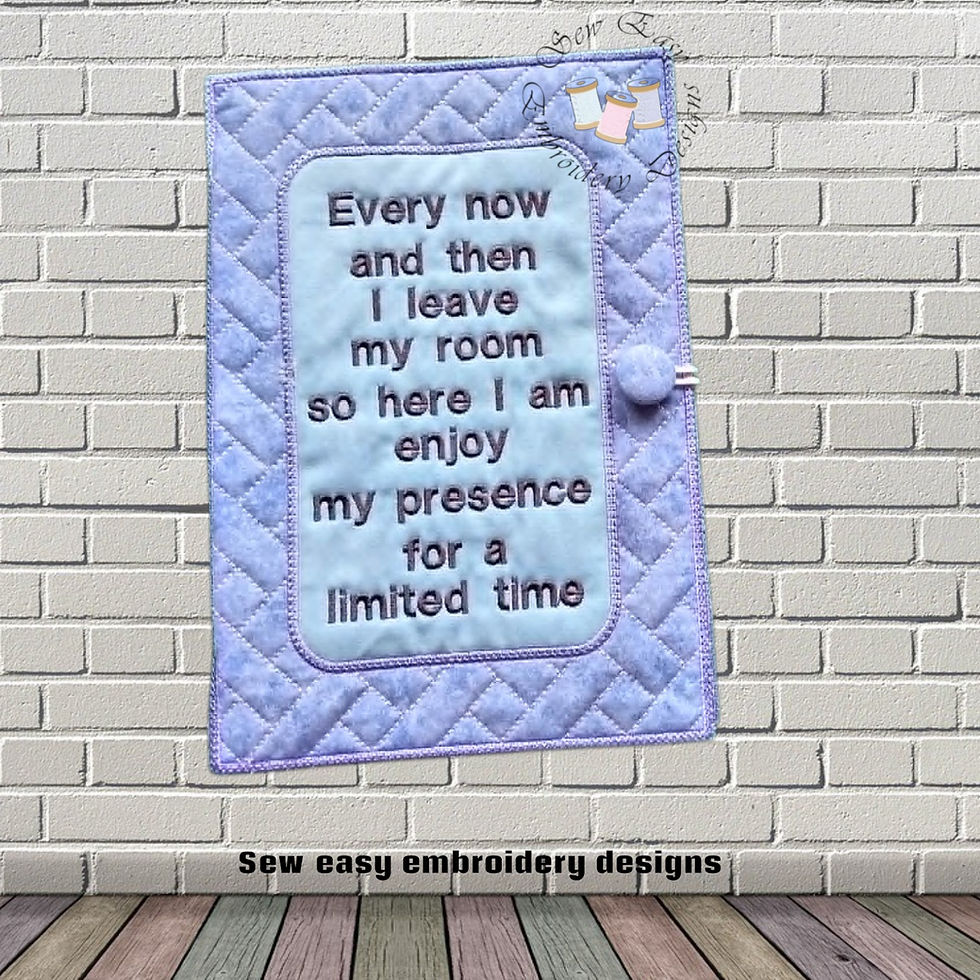 Thumbnail: Tablet cover-large with full step by step photo instructions. ITH x 2 hooping's,