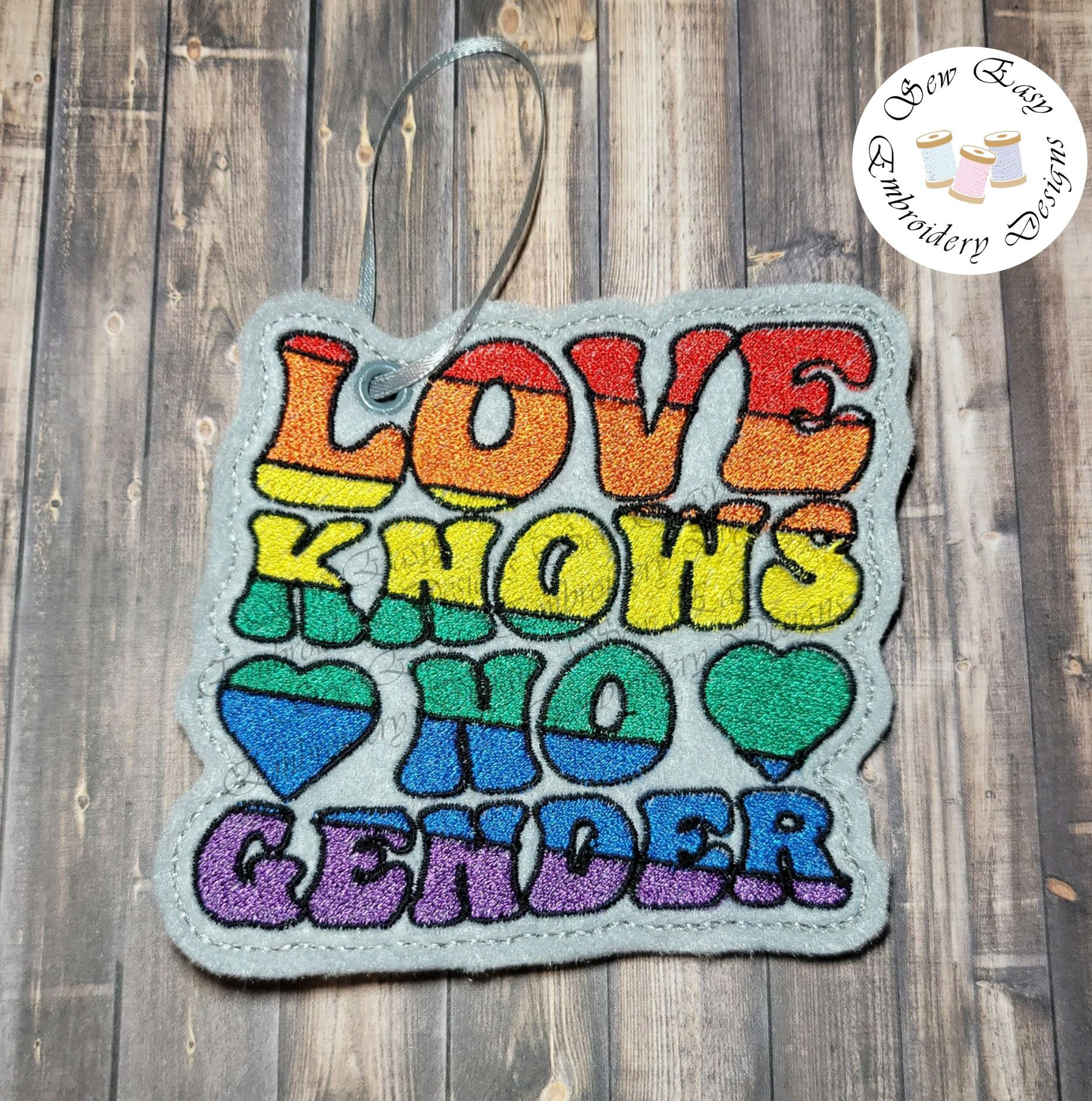 Love knows no gender, window/decorative hanger