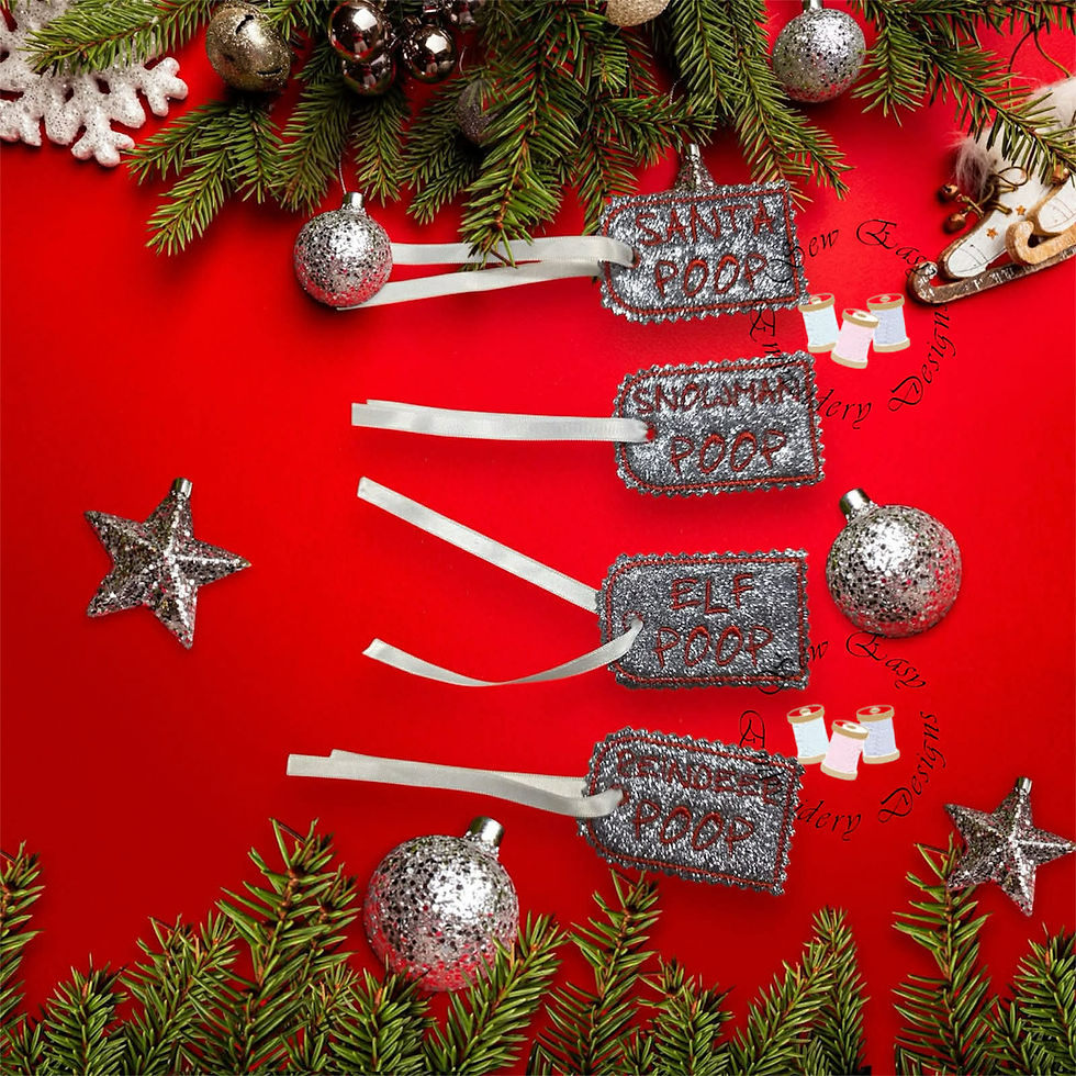 Thumbnail: Christmas poop tags set