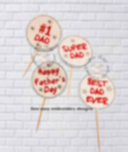 Dad cupcake toppers/pin badges Photo instructions incdude