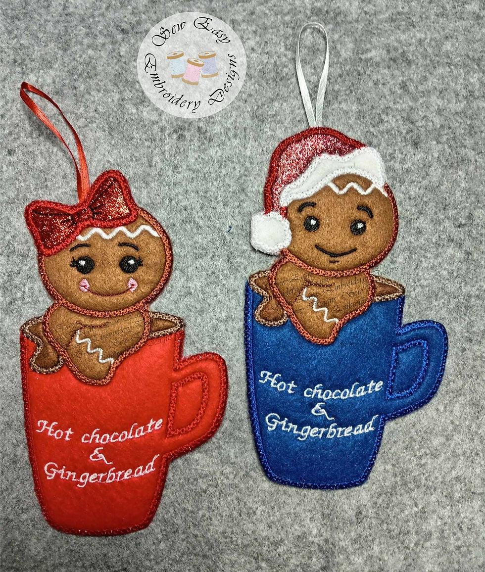 Hot chocolate and gingerbread, boy and girl
