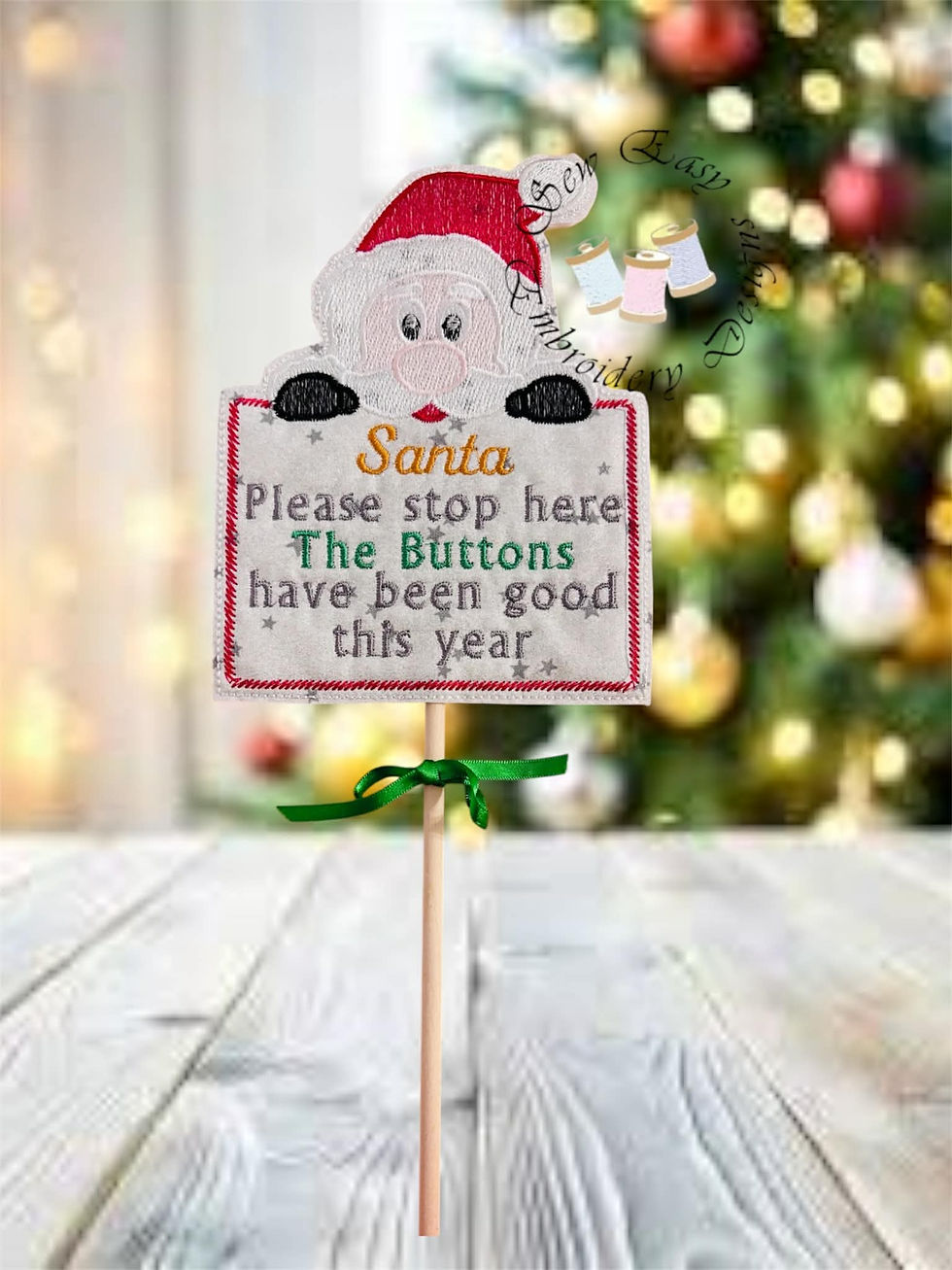 Thumbnail: Santa stop here, 2 sizes and wordings