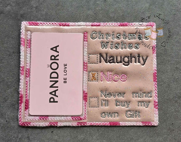 Thumbnail: Christmas gift card holder set of 3, naughty, nice & never mind