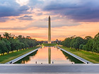 Washington Monument on the Reflecting Pool in Washington, DC, USA at dawn..jpg