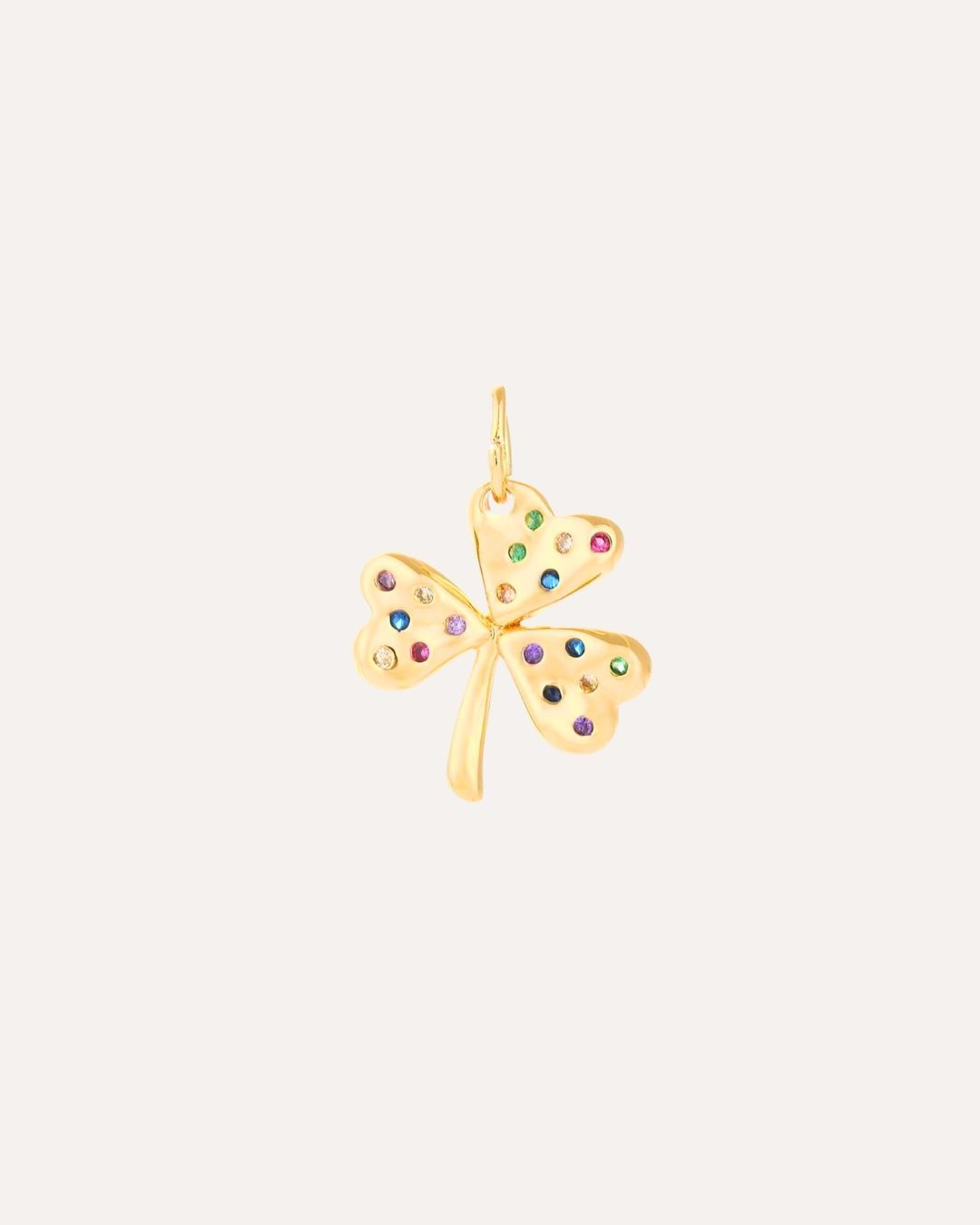 Charm trèfle multicolore