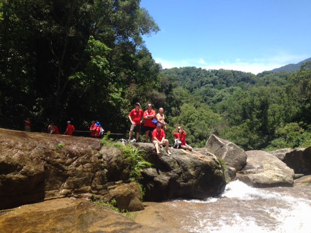 Desfrutando da chegada