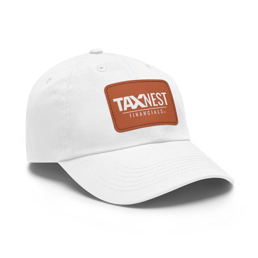 Thumbnail: Dad Hat with Leather Patch (Rectangle)