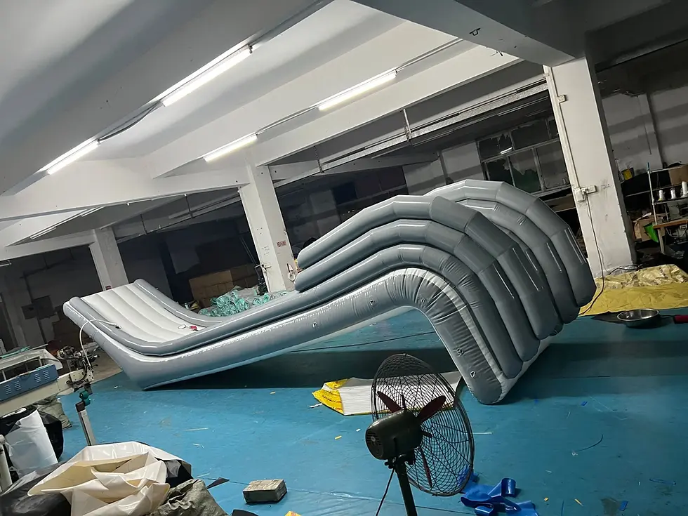 Thumbnail: Wholesale favorable price inflatable yacht slide inflatable floating water boat 