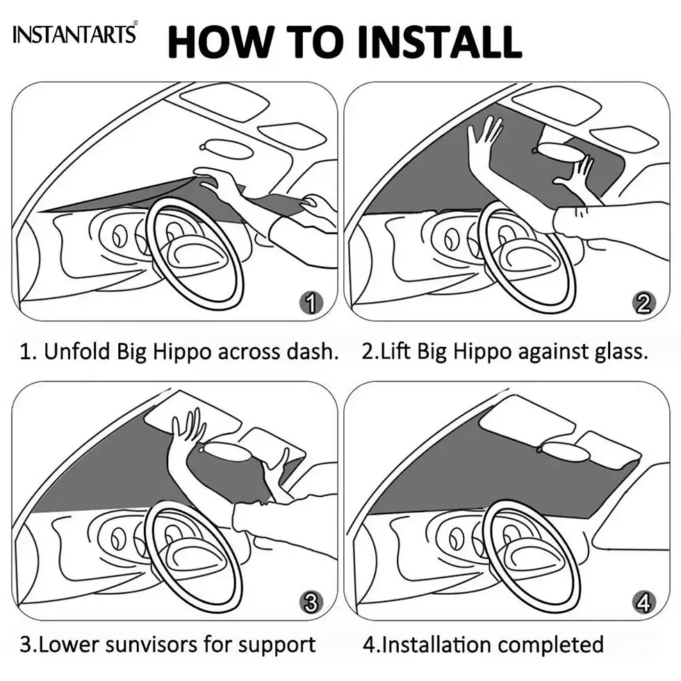 Thumbnail: Intrigued FunnyCartoon Eyes Car Windshield Sun Shade Keep Your Vehicle Cool UV S