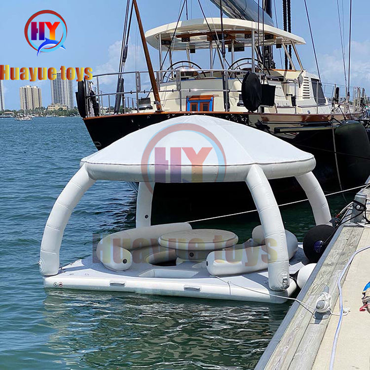 Thumbnail: Inflatable water rest bar leisure loungers yacht slide sea swimming pool with ne