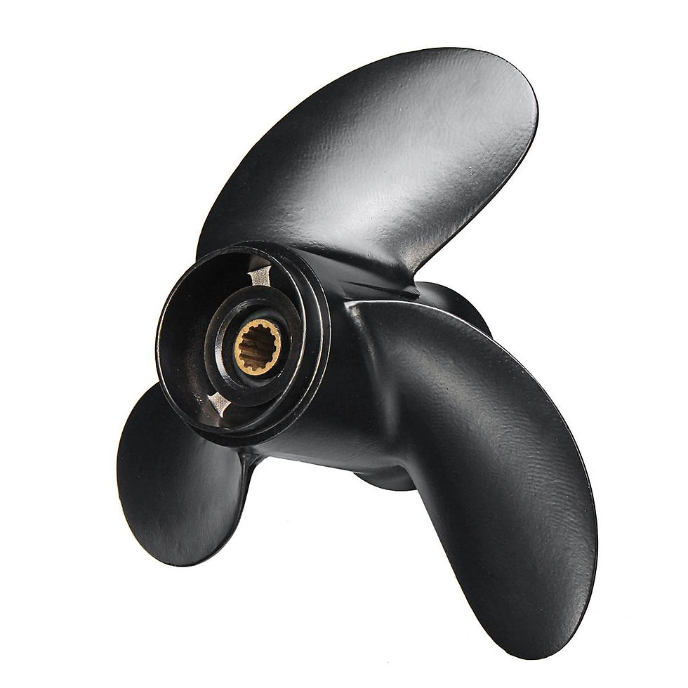 Thumbnail: 12 Spline Tooths 8-9.8HP Aluminum Alloy 3 Blades 3B2W64517-1 8.5X9 Outboard Prop