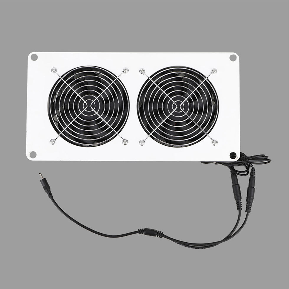 Thumbnail: Solar Plate Exhaust Fan 30W Solar Panel Solar Powered Dual Fan Kits Pet House RV