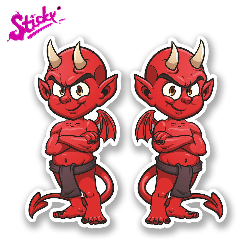 Thumbnail: STICKY Sticker Pair Of Red Demon Eyes Iris Vinyl Drone Motorcycle Off-road Lapto