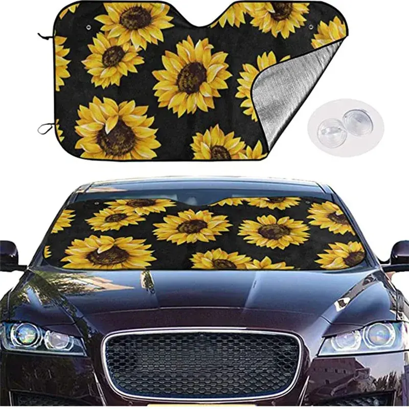 Thumbnail: Intrigued FunnyCartoon Eyes Car Windshield Sun Shade Keep Your Vehicle Cool UV S
