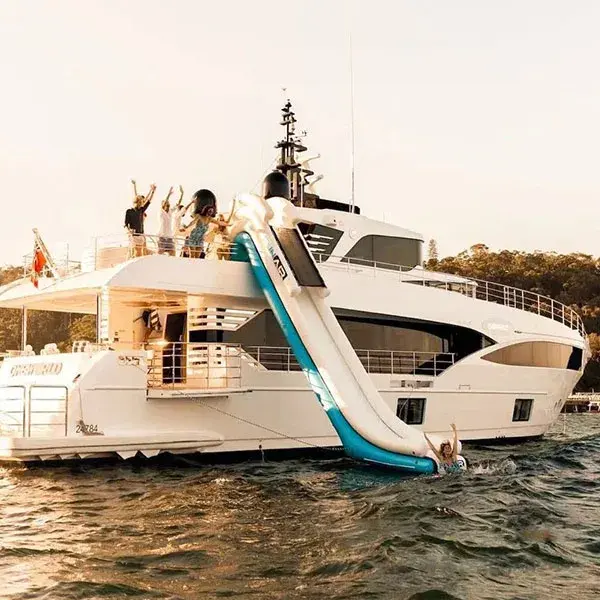 Thumbnail: Wholesale favorable price inflatable yacht slide inflatable floating water boat 