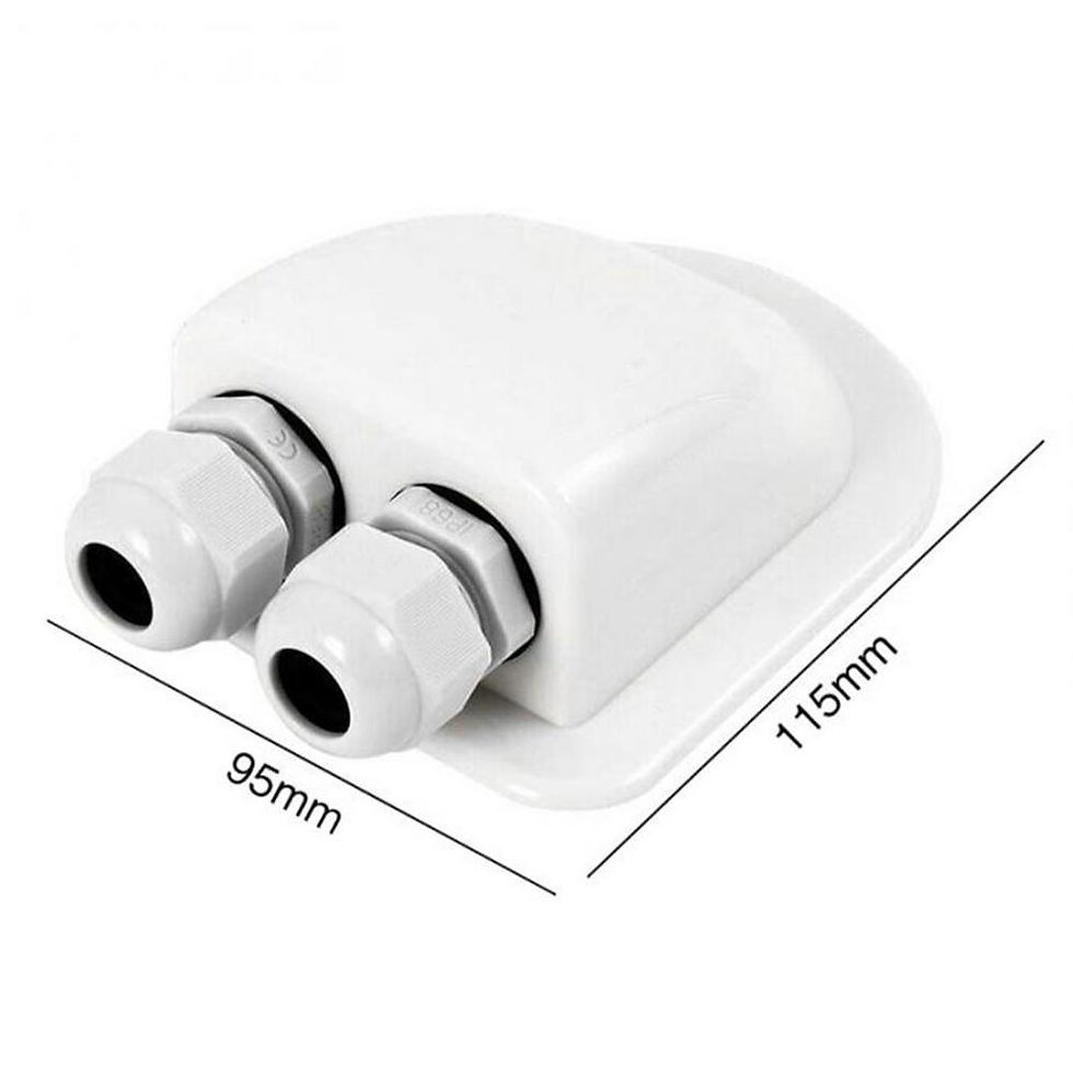 Thumbnail: Solar Panel Junktion Box RV Yacht Panel Mounting Bracket Double-hole Round Photo