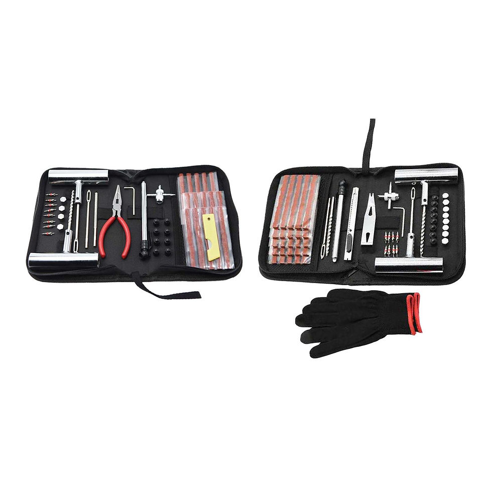 Thumbnail: Tire Repair Kit Portable Flat Tire Puncture Patch Tool Set Professional Tire Pat