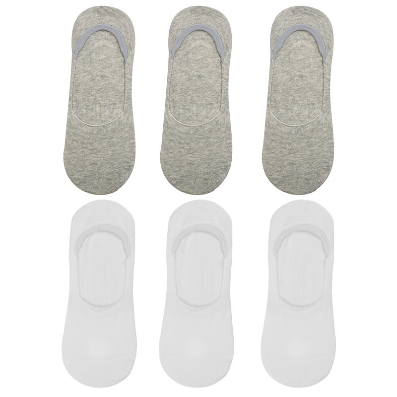 Thumbnail: 6 Pairs/Lot Men's Bamboo Breathable Invisible Socks Low Cut Casual Cotton Boat N