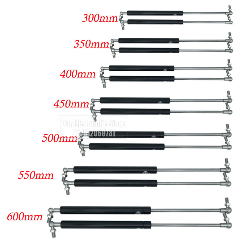 Thumbnail: 2pcs 30/35/40/45/50/55/60cm Gas Strut Bars Lift Supports 1200N Gas Spring for To