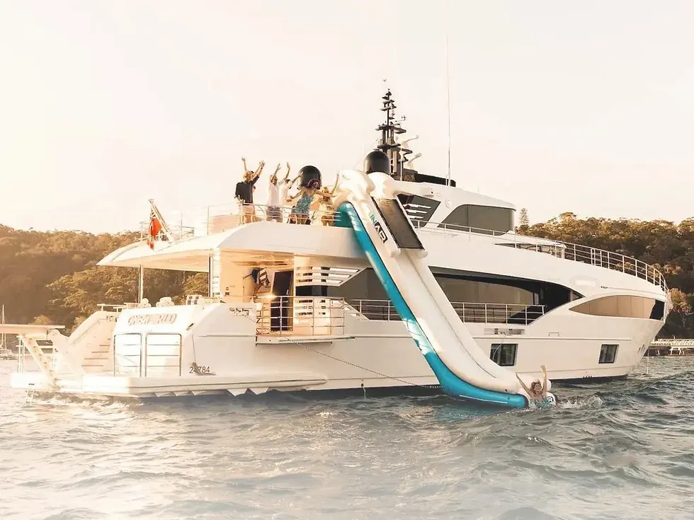 Thumbnail: Wholesale favorable price inflatable yacht slide inflatable floating water boat 