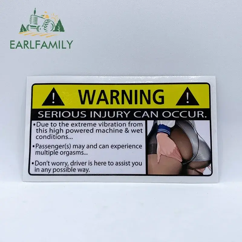 Thumbnail: EARLFAMILY 13cm x 6.7cm for Sexy Boat Vibration Warning Car Stickers Graffiti De
