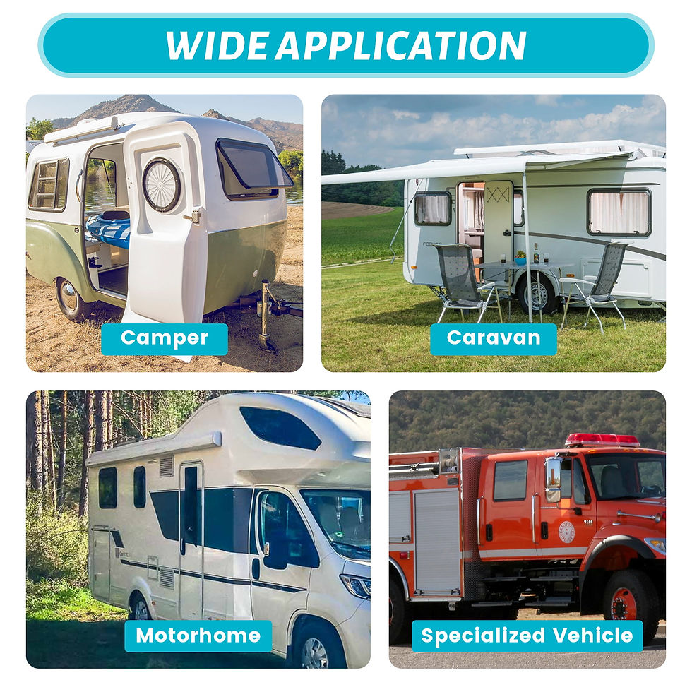 Thumbnail: Sliding RV Caravan Camper Window Vent Skylight with Blind Screen Ventilation Hin