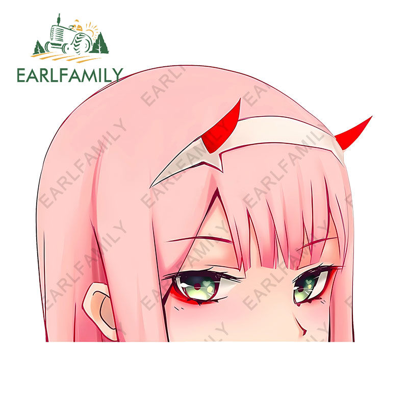 Thumbnail: EARLFAMILY 13cm Anime Peeker ZERO TWO Car Stickers Sunscreen Waterproof Skateboa