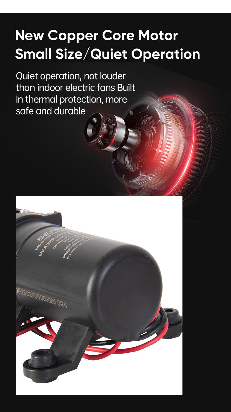Thumbnail: SEAFLO 12V Marine Water Pump Diaphragm Self Priming Pump Boat Accessories Shower