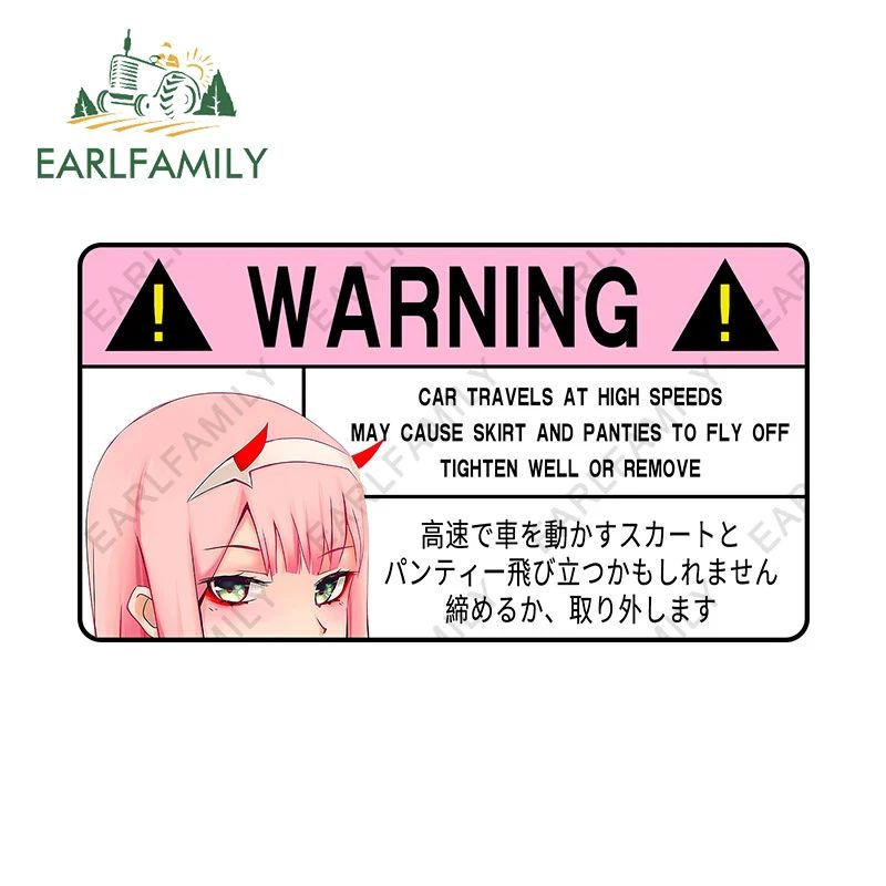 Thumbnail: EARLFAMILY 13cm Anime Peeker ZERO TWO Car Stickers Sunscreen Waterproof Skateboa