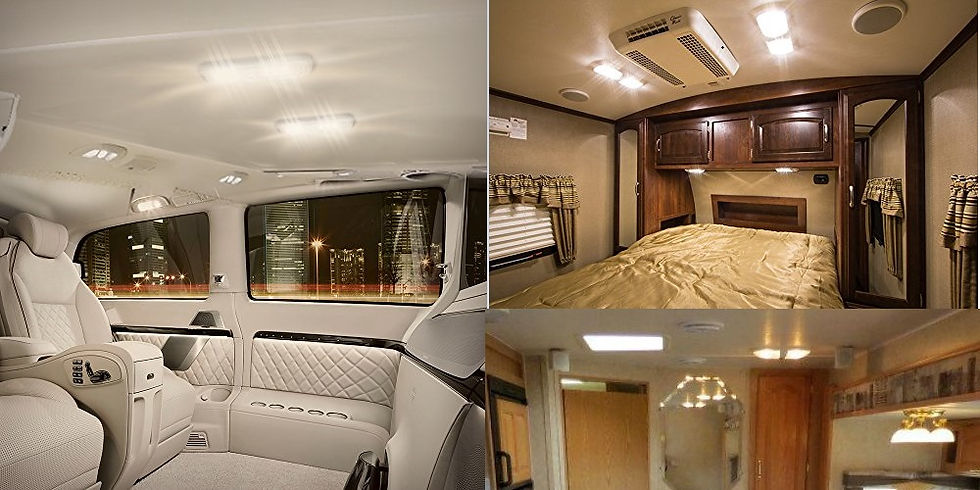 Thumbnail: LED Roof Spotlight 12V Rectangular Ceiling Lamp Touch Function Dimmer Switch Int