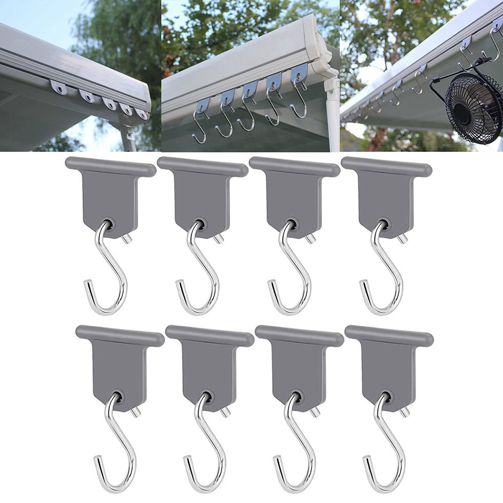 Thumbnail: 8PCS Camping Awning Hooks Clips RV Tent Hangers Light Hangers For Caravan Camper