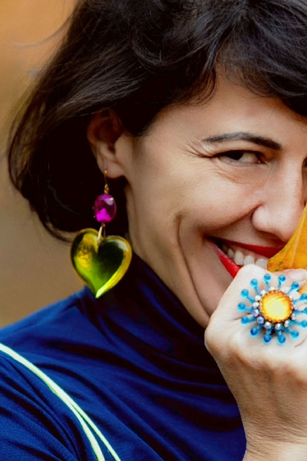 Yellow heart fairy earrings