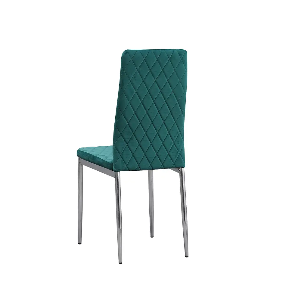 Thumbnail: Set of 6 Plush Green Dining Chairs 