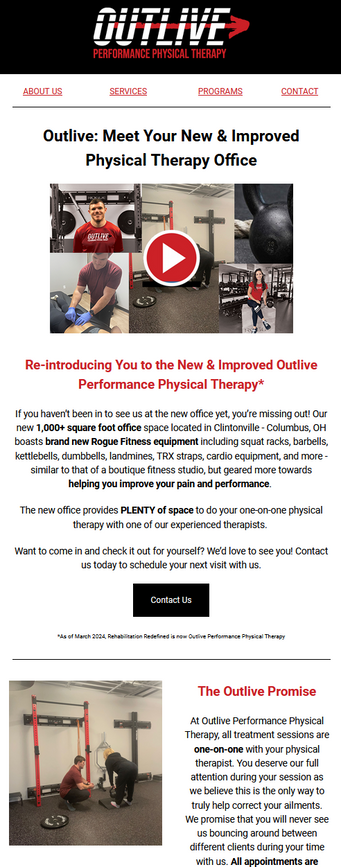 Outlive Performance Monthly Newsletter