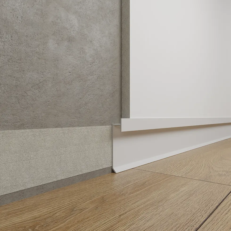 Thumbnail: Aluminium Flush-Mounted Skirting Board 49.5mm x 2600mm - ASP-904