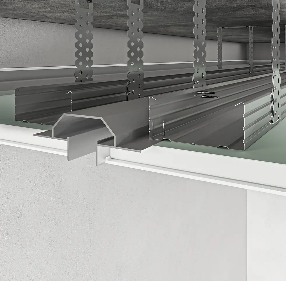 Thumbnail: Separating Shadow Gap Profile with LED Channel 22mm x 2500mm - RST22