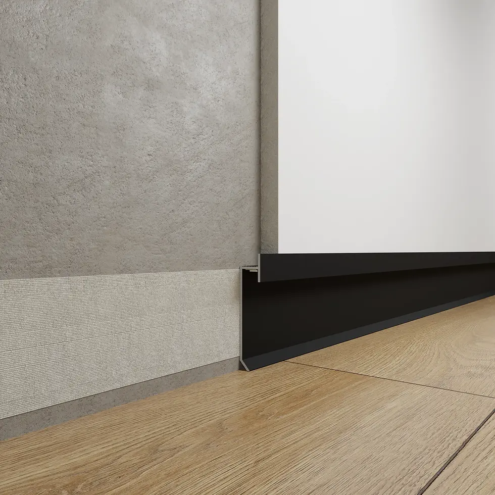 Thumbnail: Aluminium Flush-Mounted Skirting Board 49.5mm x 2600mm - ASP-904