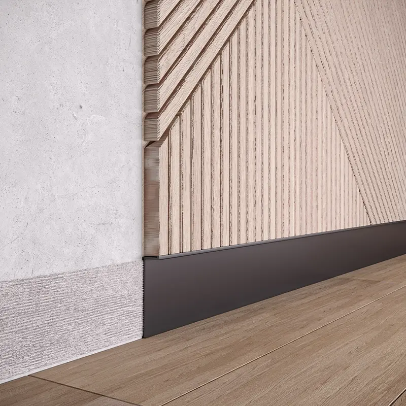 Thumbnail: Aluminium Flush-Mounted Skirting Board 70mm x 2600mm - ASP-117