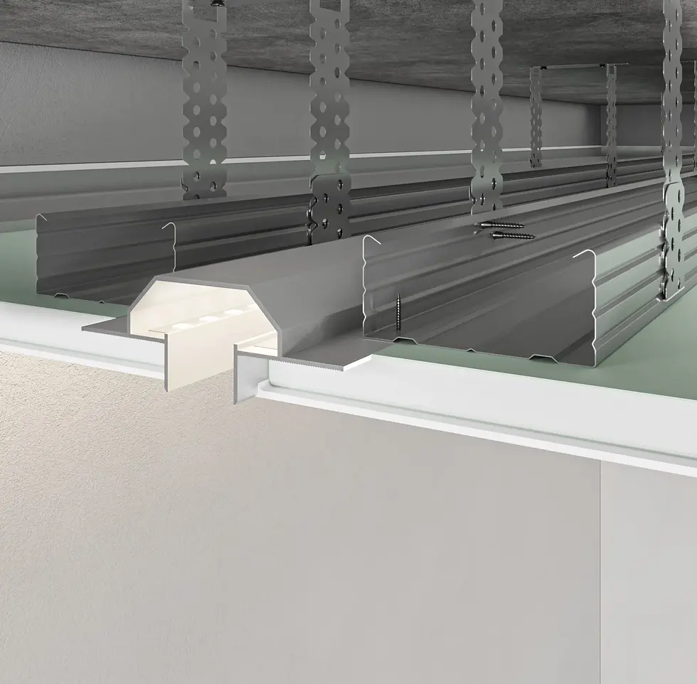 Thumbnail: Separating Shadow Gap Profile with LED Channel 22mm x 2500mm - RST22