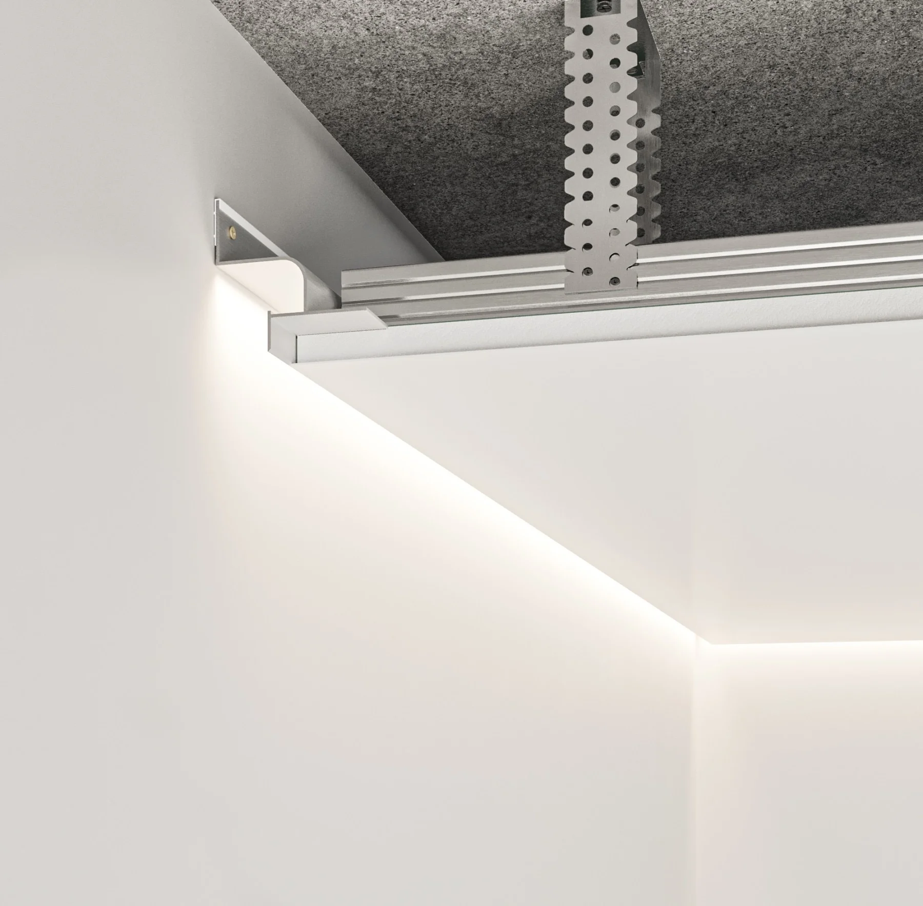 Aluminium Ceiling Shadow Gap Profile with LED Channel 22.5mm x 2500mm ...