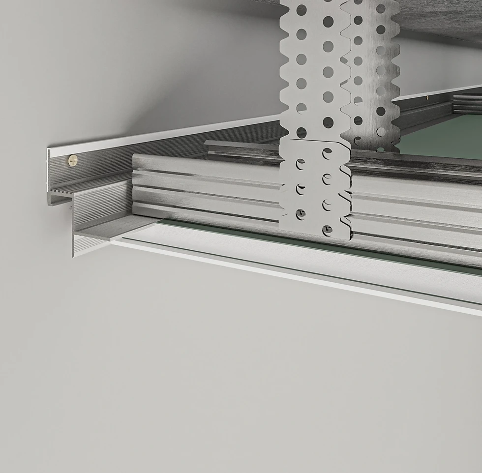 Thumbnail: Aluminium Ceiling Shadow Gap profile 14mm with LED Channel 2500mm - AST14_9