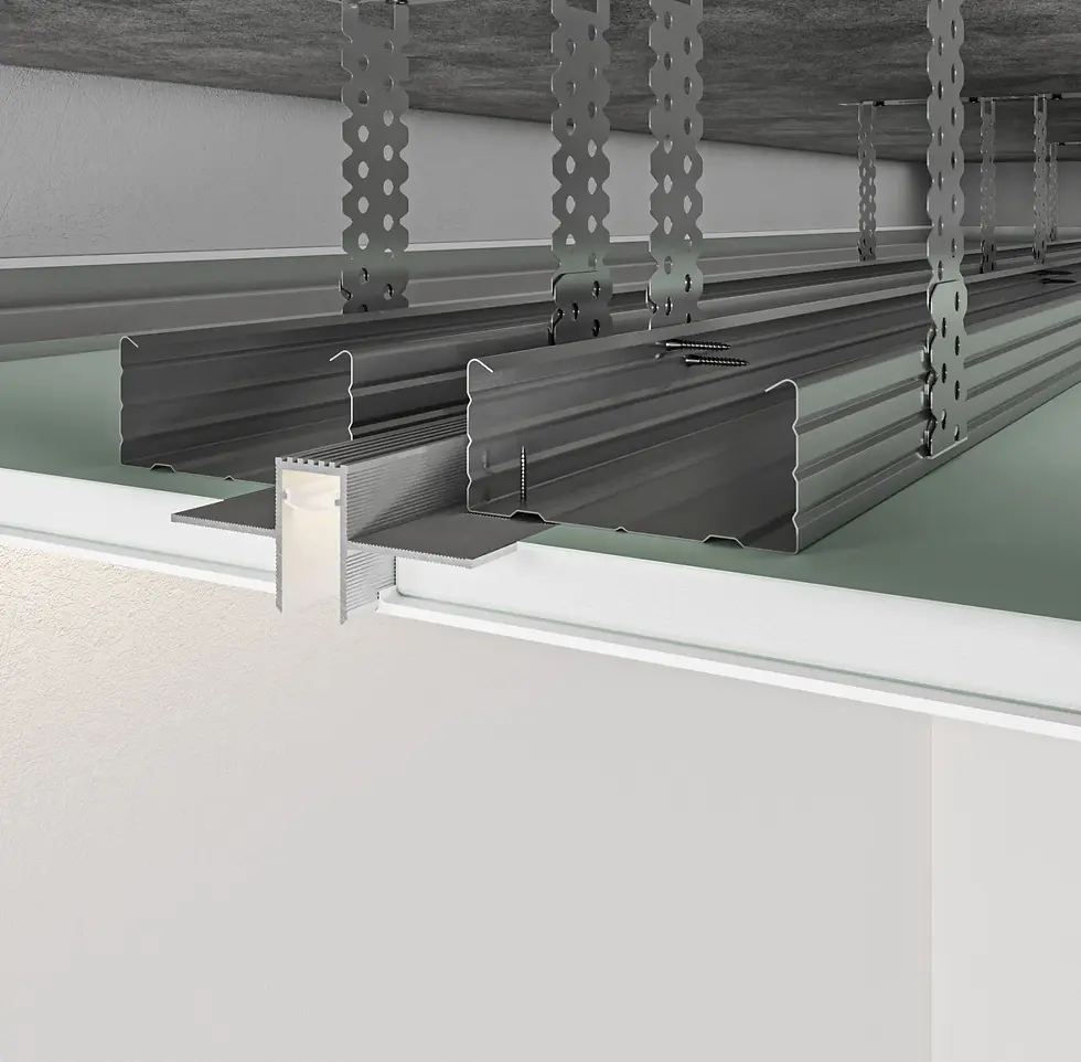 Thumbnail: Separating Shadow Gap Profile with LED Channel 13mm x 2500mm - RST13_12