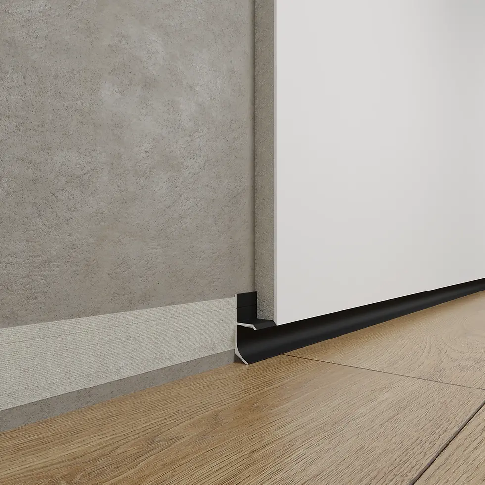 Thumbnail: Aluminium Flush-Mounted Skirting Board 20mm x 2600mm - ASP238