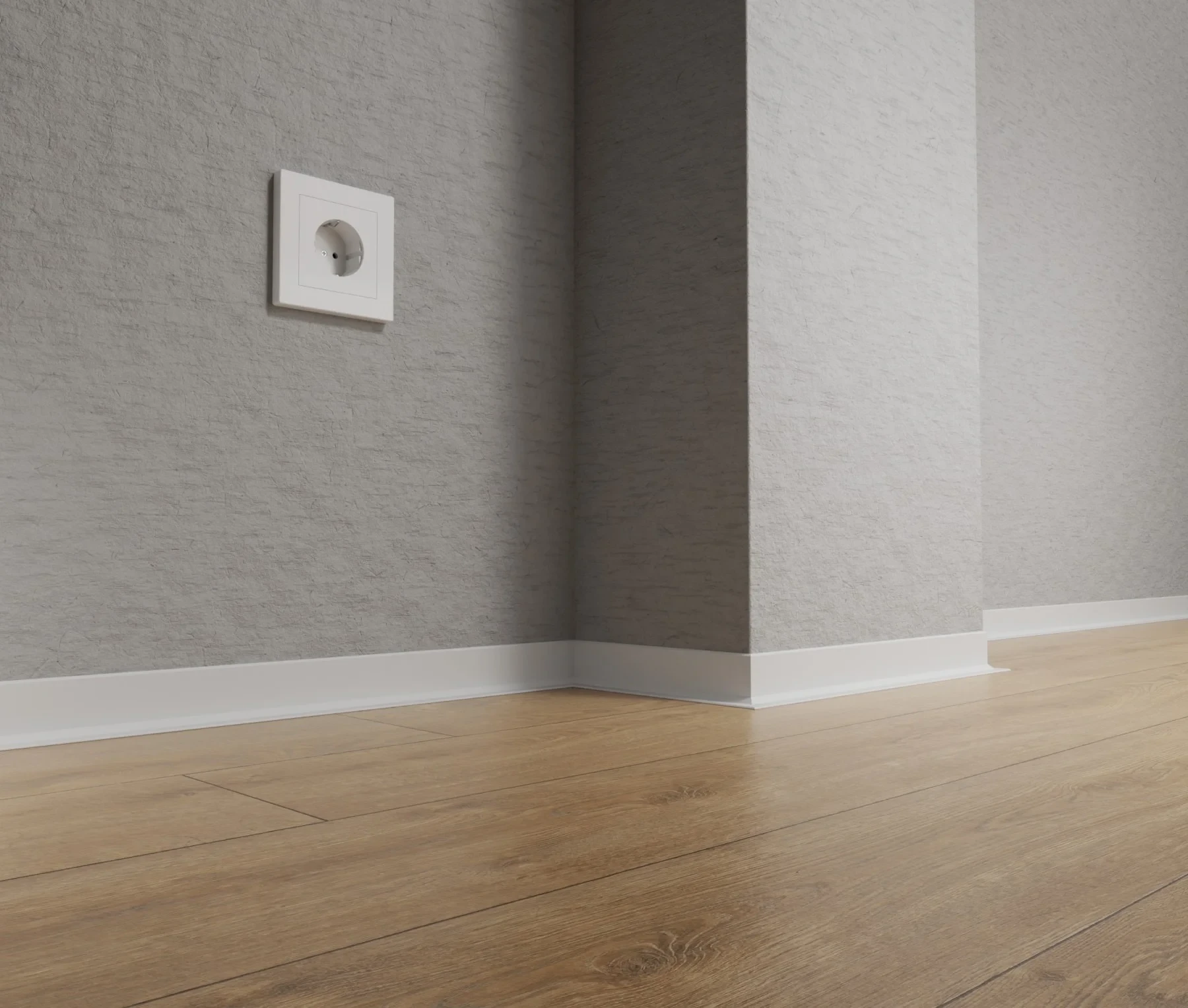 Aluminium Skirting Board 36mm "Arrow" Series 2600mm - ASP36