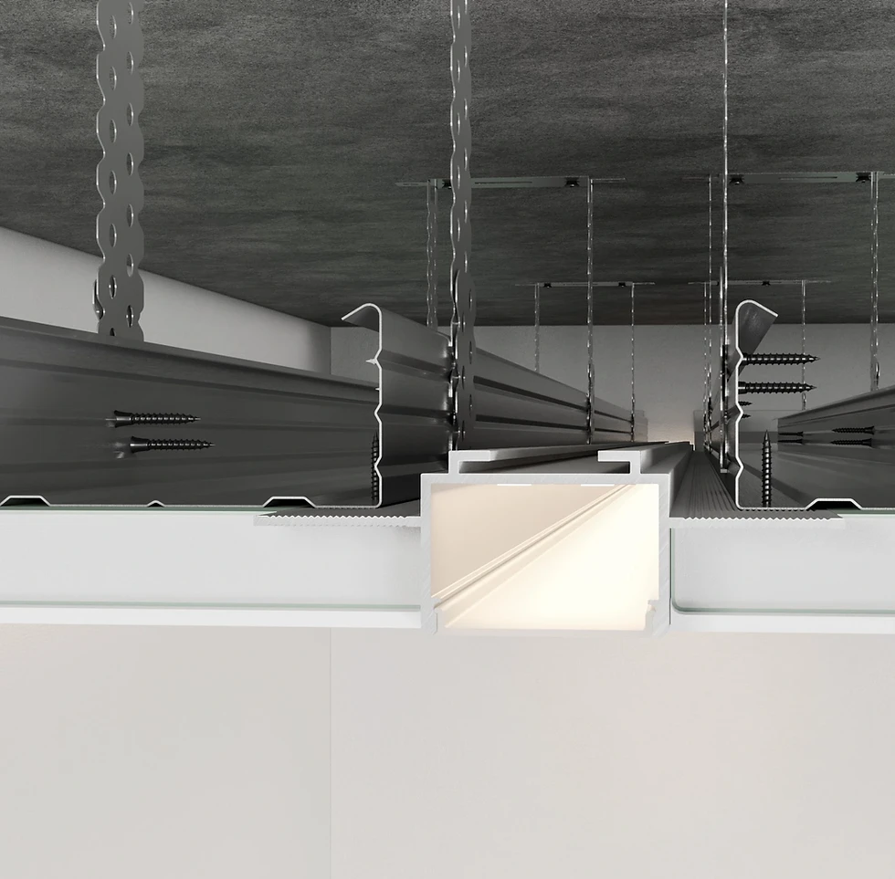 Thumbnail: Separating Shadow Gap Profile with LED Channel 25mm x 3000mm - RST25