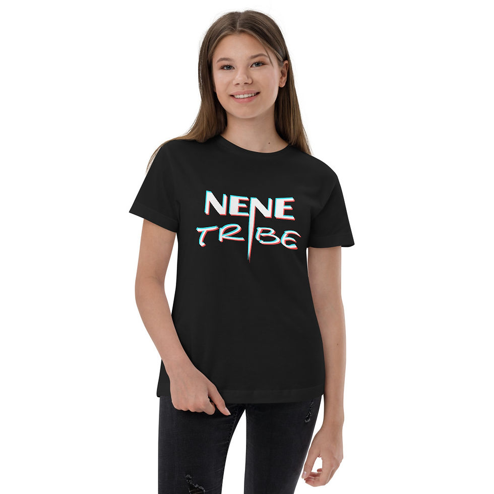 Thumbnail: Youth "NENE TRIBE" Jersey T-Shirt (White Font)