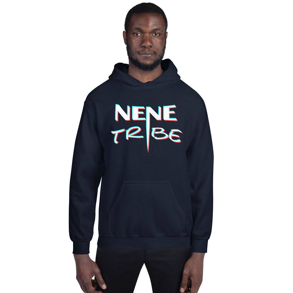 Thumbnail: "NENE TRIBE" Unisex Hoodie (White Font)