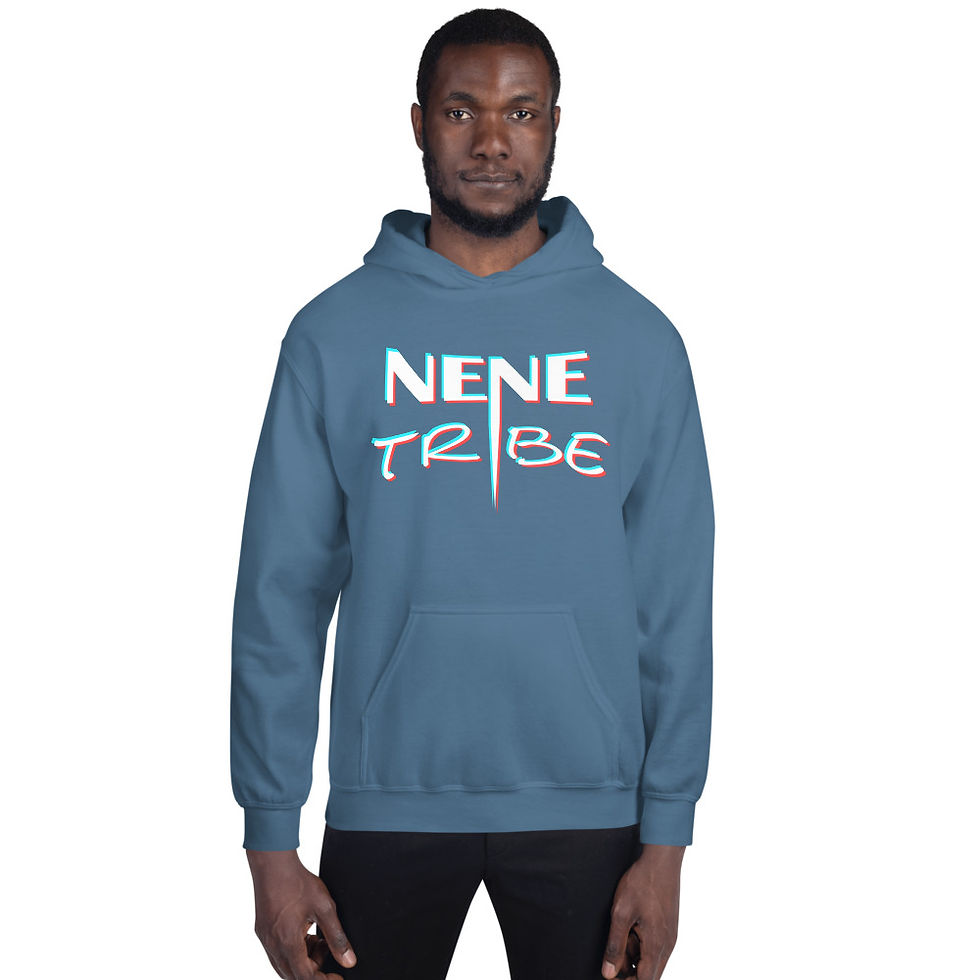 Thumbnail: "NENE TRIBE" Unisex Hoodie (White Font)