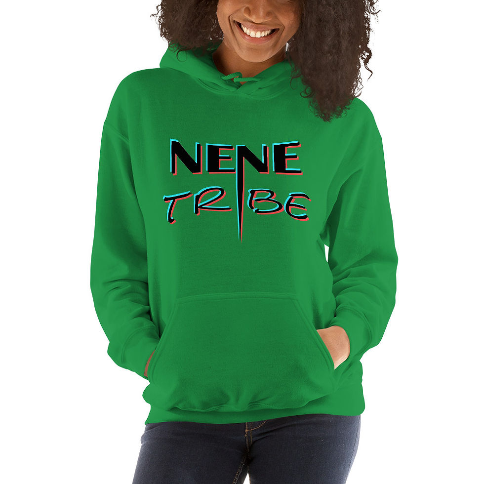Thumbnail: "NENE TRIBE" Unisex Hoodie (Black Font)