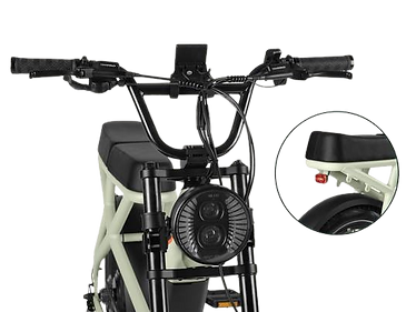 RETROSPEC® Valen Rev+ 20" Electric Fat Tire Bike - Step Through Features: Stay Seen, Stay Safe. Los Angeles Electric Bike and Bicycle in West Los Angeles. RETROSPEC® Authorized Dealer Local E-Bike, Bike, and Adult Trike Sales, Rentals, Tune-Ups, Repair, Maintainance, and Assembly Service Shop near Marina del Rey, Playa del Rey, Calabasas, Culver City, Santa Monica, Beverly Hills, Playa Vista, Venice, UCLA, Westside, Brentwood, Venice Beach. Call: 310-878-0965